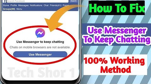 Use Messenger To Keep Chatting Problem Solve | Fix Chrome Facebook Messenger Not Working