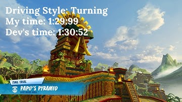 Papu Pyramid Dev Time with Turn engine (1:29:99) | Crash™ Team Racing Nitro-Fueled