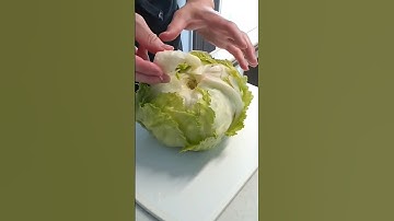 How to Remove Lettuce Core in Seconds 🥬 No Knife Needed!