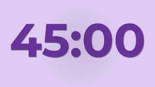 45 Minute Study Timer | Deep Focus Session | No Music 🔕 | Soft Lavender