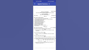 #Applied statistics 6th semester question paper important quess degree Osmania University