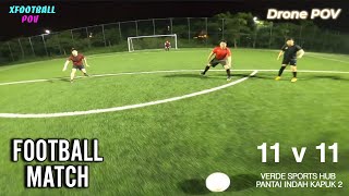 FOOTBALL MATCH BETWEEN BLACK TEAM & RED TEAM AT VERDE SPORTS HUB PIK 2 INDONESIA | with DRONE POV