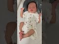 Newborn Baby Stretches His Body And Makes Grunting Sound