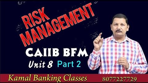 Unit 8 - Risk And basic Risk Framework Manangement (Part 2 )CAIIB BFM Module B by Kamal Sir