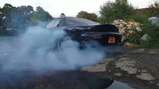 Mazda RX7 Line Lock Test Burnout