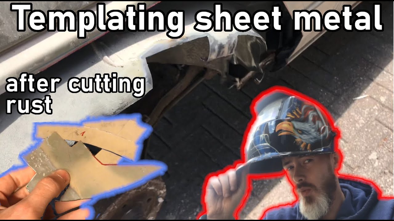 Templating and shaping sheet metal after cutting out rust on your car