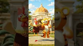 Tiger and Chickhen Funny || Dance & slowly #aipainter #aiforcoding #vidioai #aiart