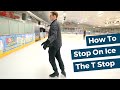 How to stop on ice skates  the t stop