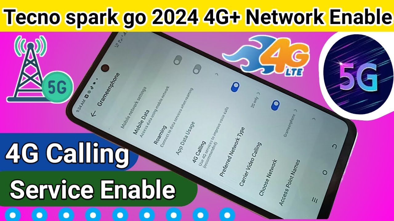 Tecno spark Go 2024 4G+ Network and 4G carrier video calling service