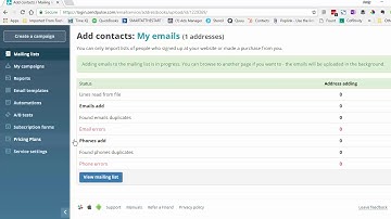 SendPulse Import List