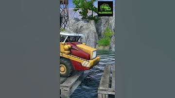 Unexpected Hero! Service Engkel Pulls Long Trailer Over Dangerous Bridge! #fypシ #mudrunner