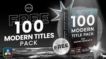 Free 100 Modern Title Pack for Davinci Resolve
