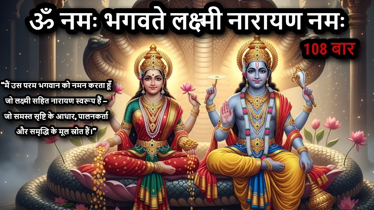 ॐ नमः भगवते लक्ष्मी नारायण नमः 108 बार l Om Namah Bhagwate Laxmi Narayan Namah l मंत्र के लाभ