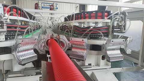 How the 100mm DWC pipe making machine running? Vacuum water cooling for high speed  +86 15063923327