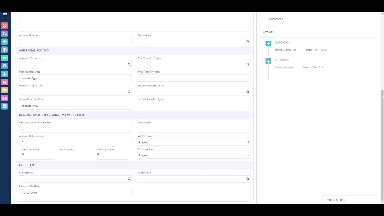 How to Create a Air Shipment within Quotes in Linbis Logistics Software ...