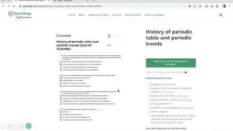 Copy a Quiz Shop Quiz to My Socrative Teacher Account Tutorial