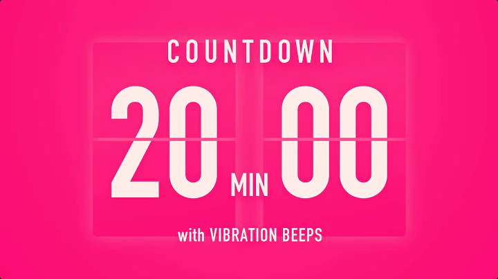 20 Minute Countdown Timer 💓 Flip Clock with Vibration Beeps