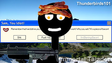 BACON HARD DRIVE | Microsoft Sam reads Funny Windows Errors (S26EP7)