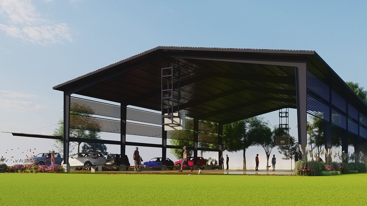 Simple Covered Court Design YouTube