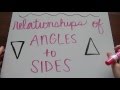 Understanding Relationships of Angles and Sides in Triangles