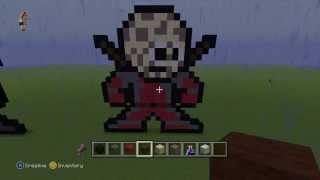 Minecraft Tutorial: How to  Make Unmasked deadpool from marvel