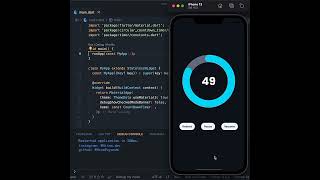 Flutter Tutorial - Simple Countdown Timer [2022] With Start, Pause, Cancel #flutter #shorts #timer screenshot 5