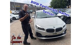BMW 218d with faut code 2BA100 stored for the PM sensor, test and repair.