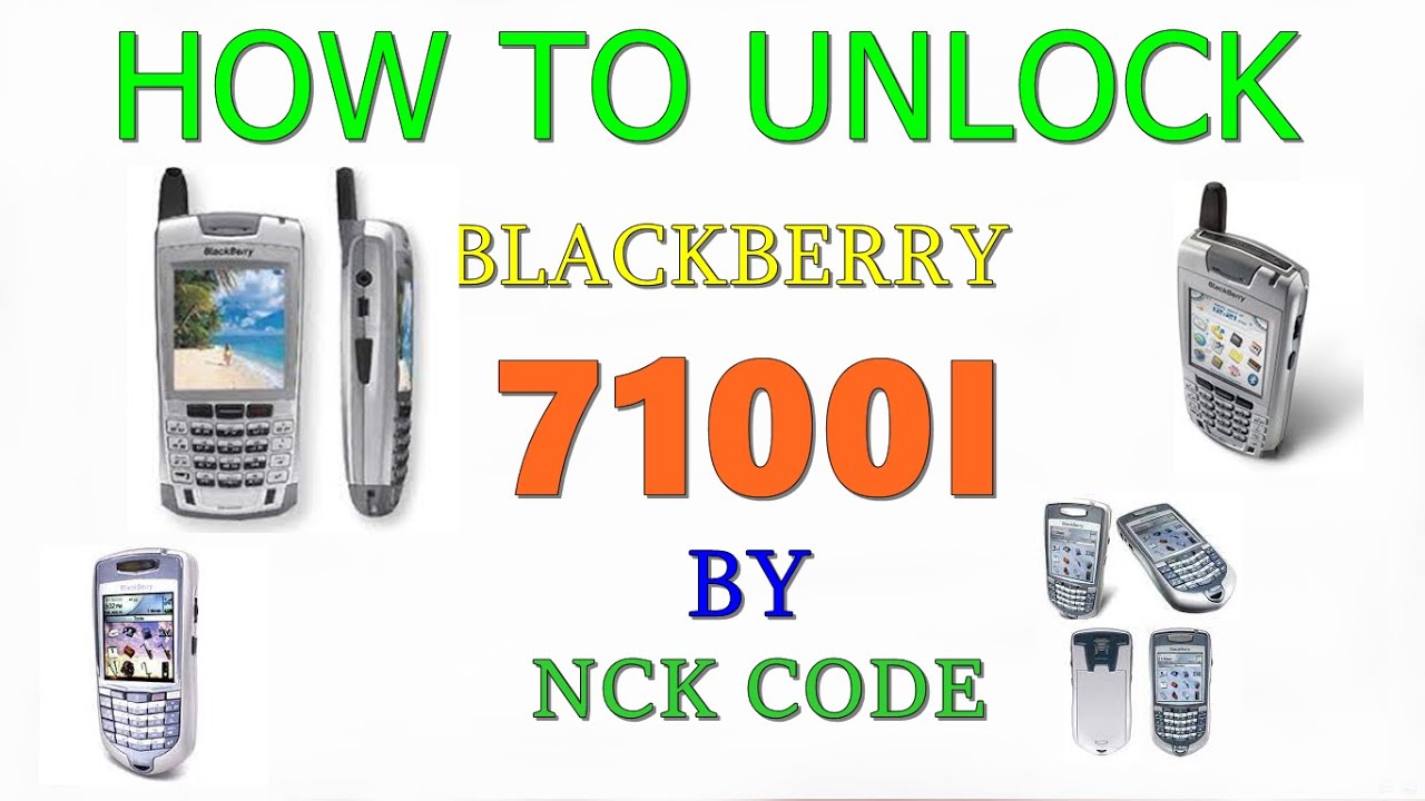 How to Unlock BlackBerry 7100i by Unlock Code - YouTube
