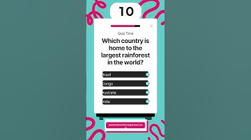Which country is home to the largest rainforest in the world? #travel #quiztime