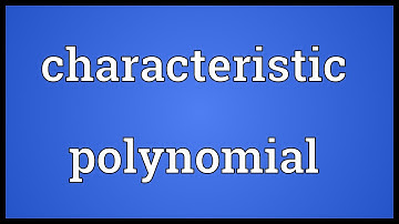 Characteristic polynomial Meaning