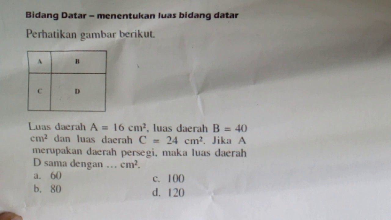 Tutorial Soal Hots Menentukan Luas Bidang Persegi Panjang