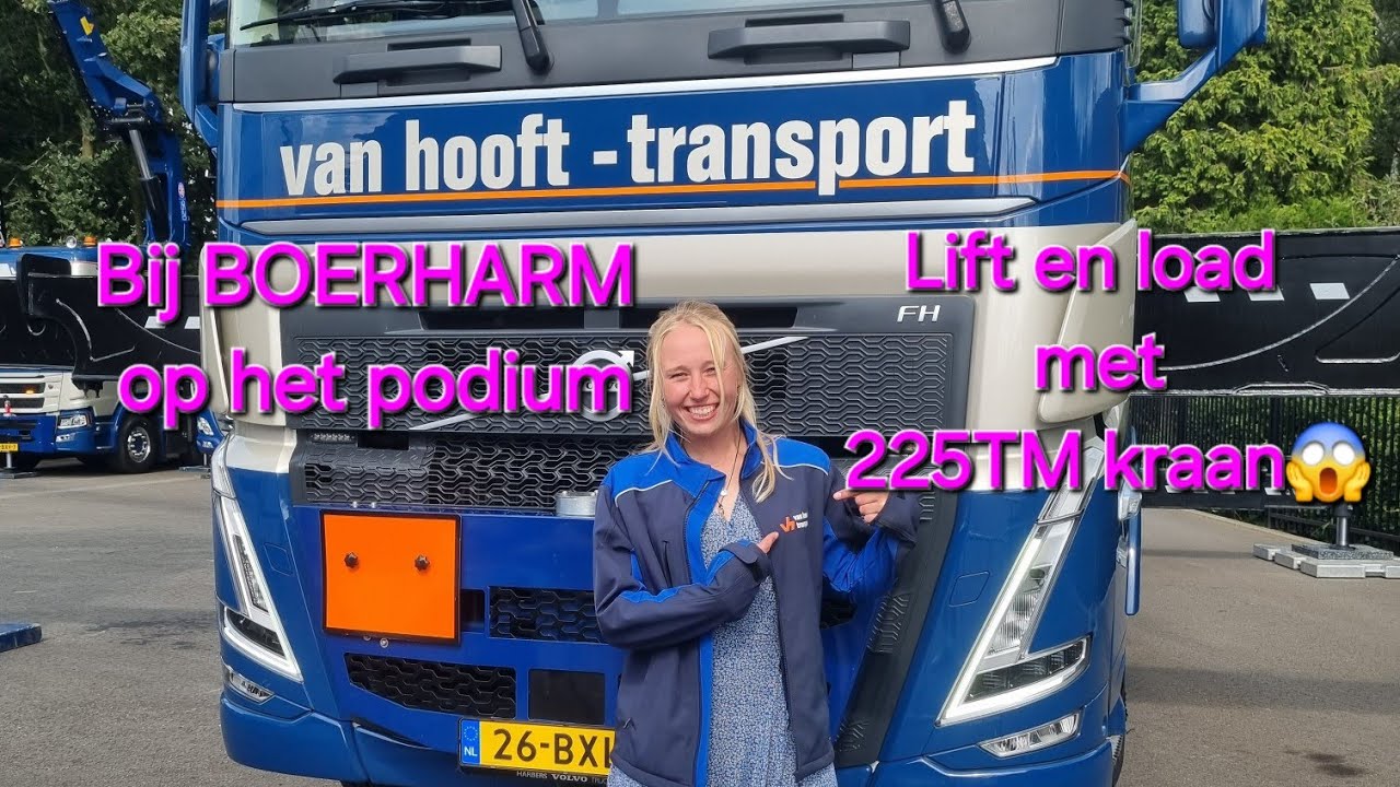 BIJ BOERHARM OP HET PODIUM, EN ZWAARTSTE AUTOLAADKRAAN VAN DE EU!!  || Fabienne van de Pol