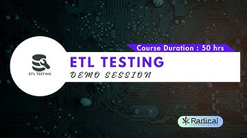ETL Testing Online Training from India| OLTP | Informatica | DataStage | Demo - Radical Technologies