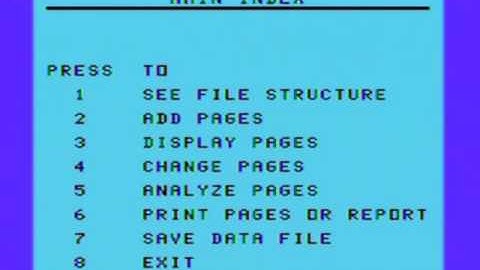 Personal Record Keeping for the TI-99/4A
