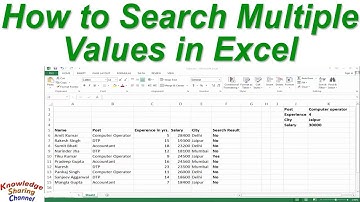 How to Search Multiple Values in Excel ! Useful in Searching Large Data