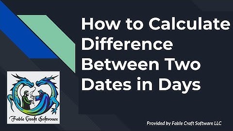 How to Calculate Difference Between Two Dates in Days