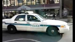 Santa Clause getting a PD escort on Court Street