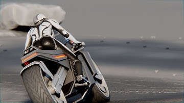 blender 2.92 sci-fi motorcycle animation
