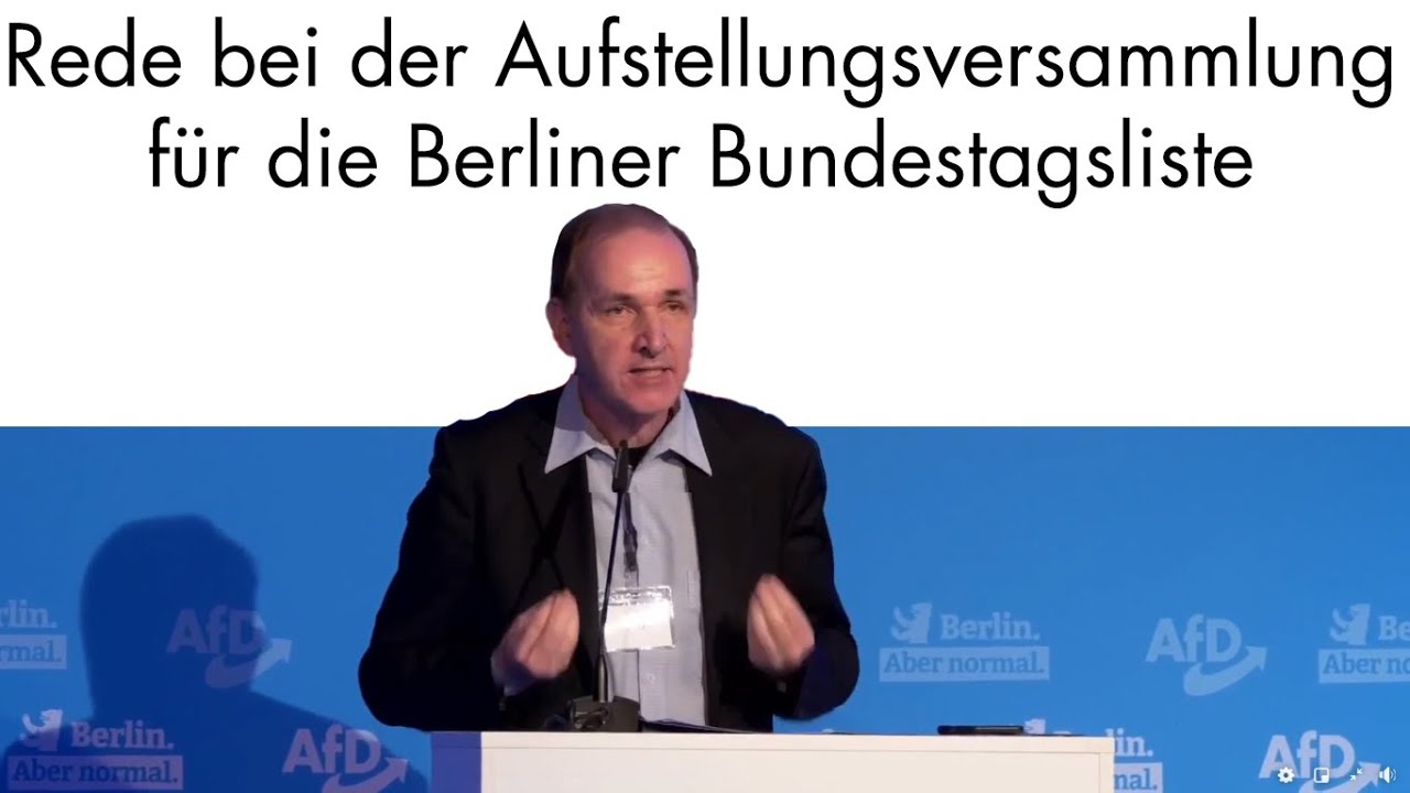 Listenparteitag: Rede für die Berliner Bundestagsliste