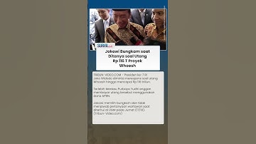 Ditanya soal Utang Rp116 T Proyek Whoosh, Jokowi Bungkam & Hanya Lempar Senyum