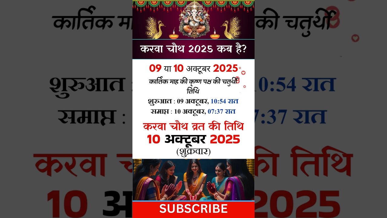 When Is Karva Chauth In 2025 Date Karvachauth Yt