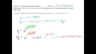 Math 131 Practice Discussion Quiz 5