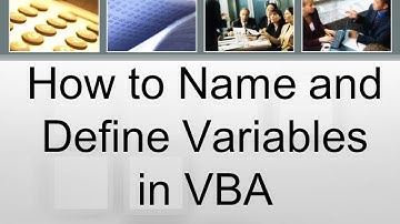 How to Name and Define Variables in VBA: Quick Tutorial