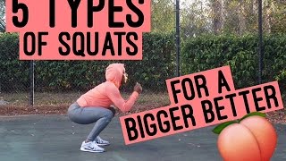 5 Types of Squats To Build A Toned, Bigger Butt | How To Squat | Workout OOTD