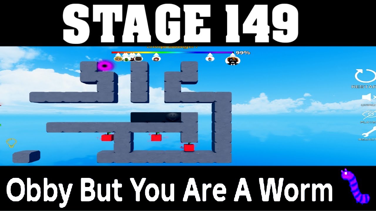 STAGE 149 in OBBY BUT YOU ARE A WORM 🪱(Guide to Passing Stage 149 in Obby But You Are A Worm)