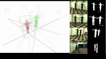 Voxel Reconstruction UU: 2 persons, labeling and tracking