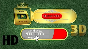 Top 2 Golden Subscribe Button Green Screen | Green Screen Subscribe