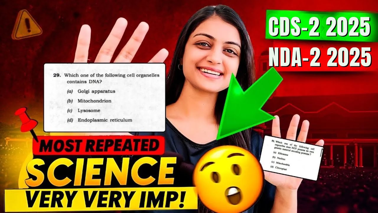 Complete Biology for CDS 2 2025 | 🔥Most Imp MCQs CDS Science - YouTube