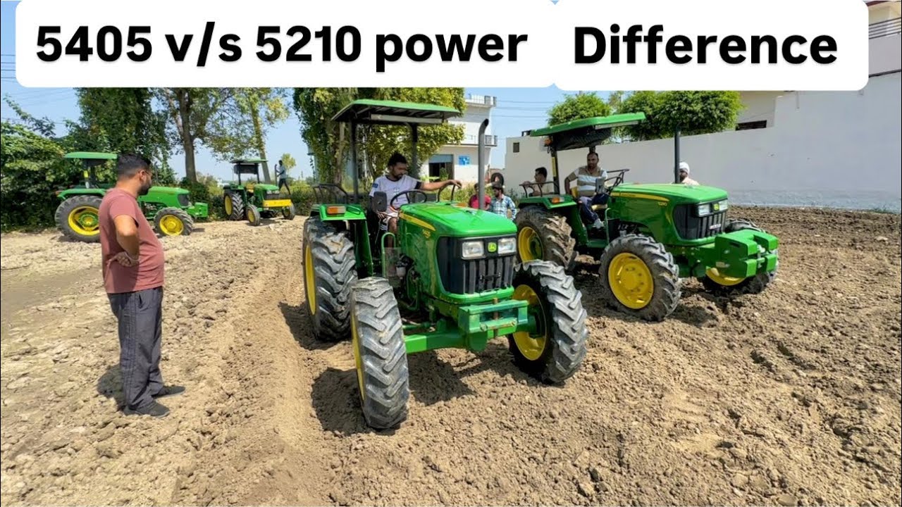 5405 v/s 5210 power difference #jhondeeretractor #newholland3630 #farming #agriculture 