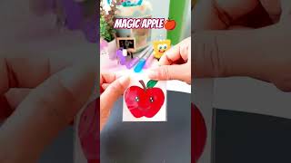Magic Apple Water Art 🍎💧 | Invisible Paper Trick | DIY Optical Illusion Craft | Easy Art Experiment